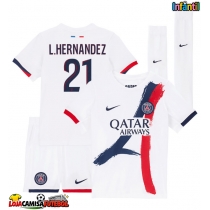 Camisa de Futebol Paris Saint-Germain Lucas Hernandez #21 Equipamento Secundário Infantil 2025-26 Manga Curta (+ Calças curtas)